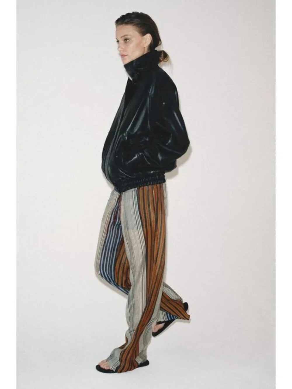 ZARA ZW COLLECTION STRIPED PAJAMA PANTS